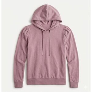 Workshop Republic Lavender Puff Sleeve Hoodie Drawstring Cowl Neck Sweatshirt M